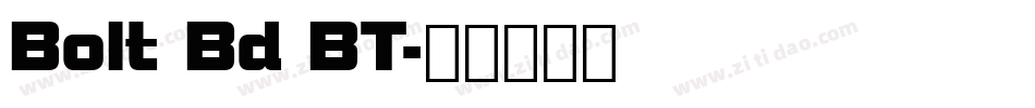 Bolt Bd BT字体转换